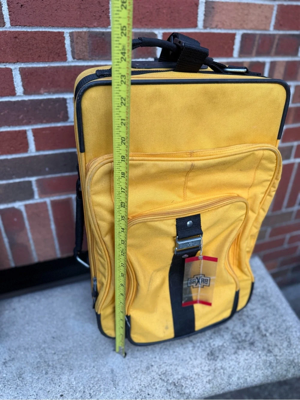 Briggs & Riley Half Moon Bay Yellow Rolling Carry On Suitcase Garment Bag